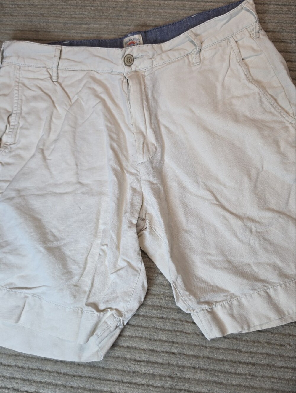 Faherty 7. 5” Stretch Linen Blend Organic Cotton Shorts Men's 31 Ivory